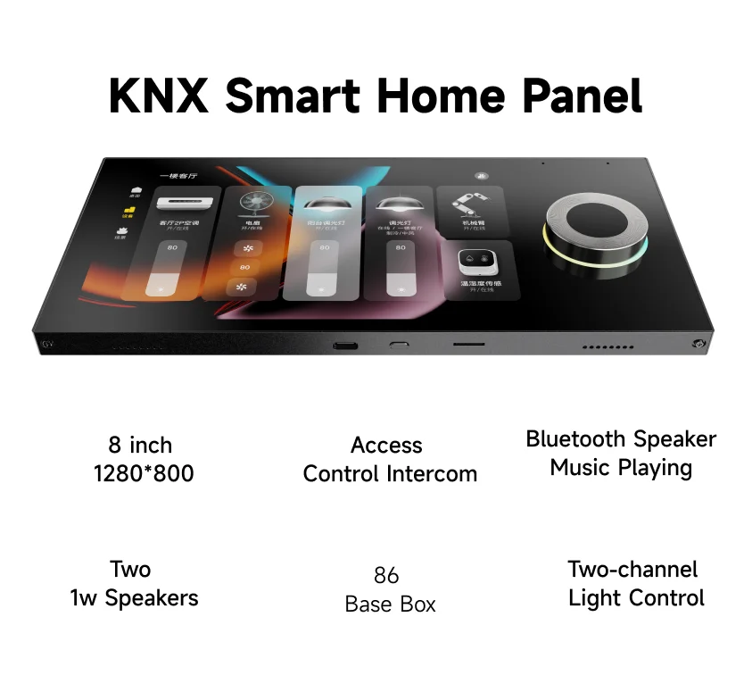 Home Automation System Design - 8-Zoll IPS-Bildschirm 1280*800, M20-KNX Hausautomations-Panel: Standardisiertes