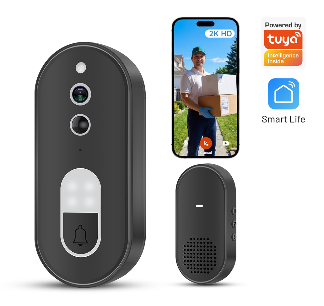 Smart Doorbell Wired - Tuya 1080P HD Kabellose WLAN-Videotürklingel Smart