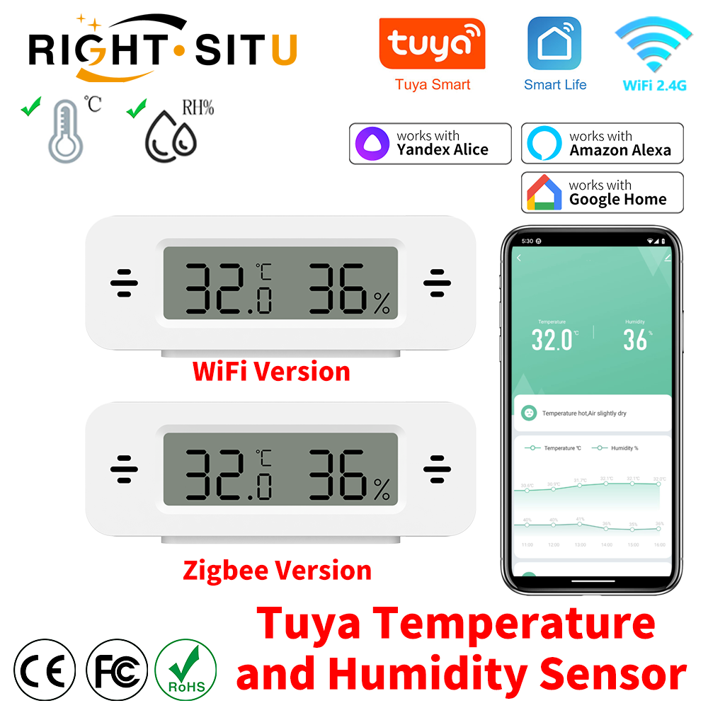Home Automation Technology - Tuya WiFi Zigbee Mini Temperatur Feuchtigkeit