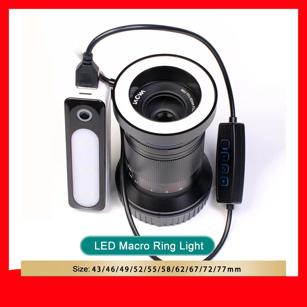 Tasmota Flash Tool - 43 ~ 77 mm dimmbares LED-Makro-Blitz-Ringlicht,