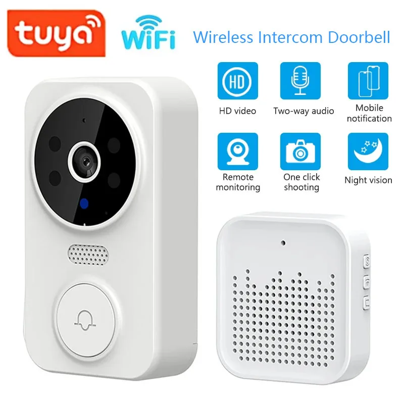 Smart Doorbell Wired - WiFi Drahtlose Visuelle Gegensprechanlage Türklingel Tuya