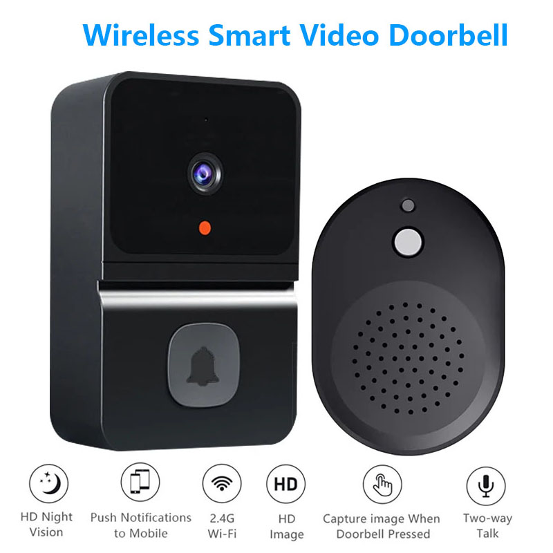 Smart Doorbell Wired - Drahtlose intelligente visuelle Türklingel, 2-Wege-Gegensprechanlage, Infrarot-Nachtsicht,